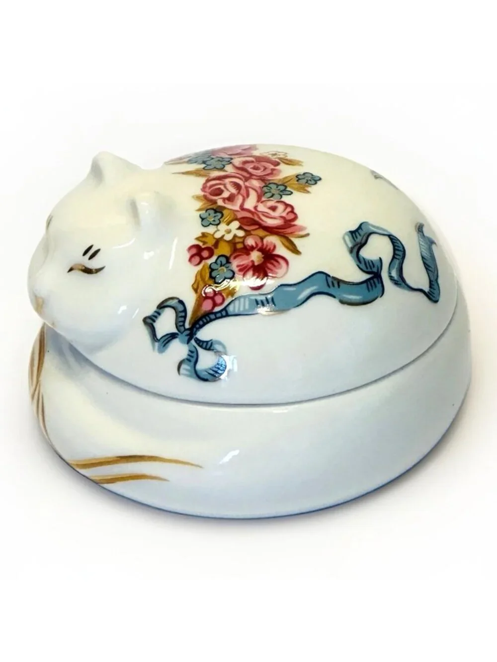Elizabeth Arden VTG Exclusive UNUSED Cat Candle Trinket Porcelain Container